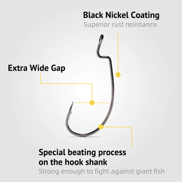 Nako Offset Shank Worm Hook 1/0 (10pk)