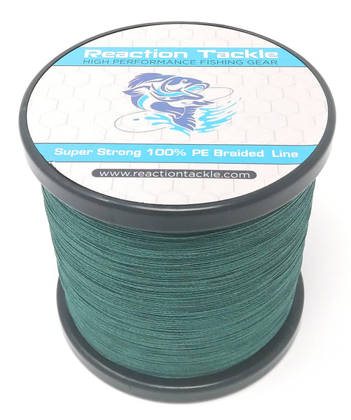 100 lbs braided fishing line Reaction Tackle Braided Fishing Line- Moss Green