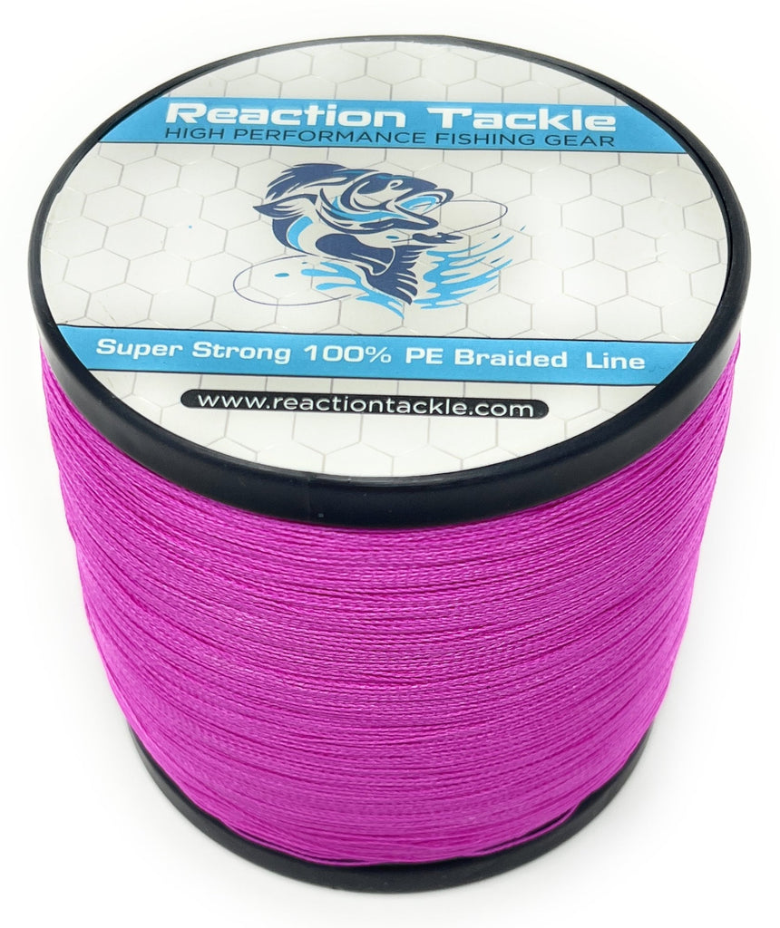 Reaction Tackle Braided Fishing Line- Pink