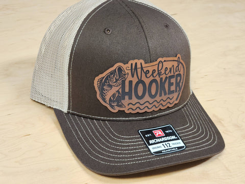 Funny Fishing Hat, Brown Weekend Hooker, Richardson 112