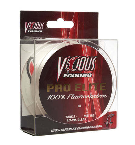 Vicious Pro Elite 100% Japanese Fluorocarbon - 10 LB Test