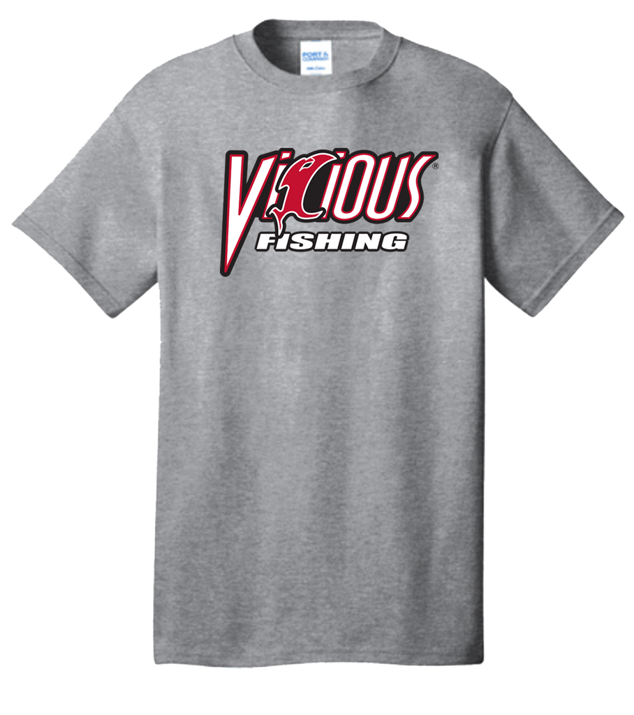 Vicious Fishing Logo Tee - Classic Grey