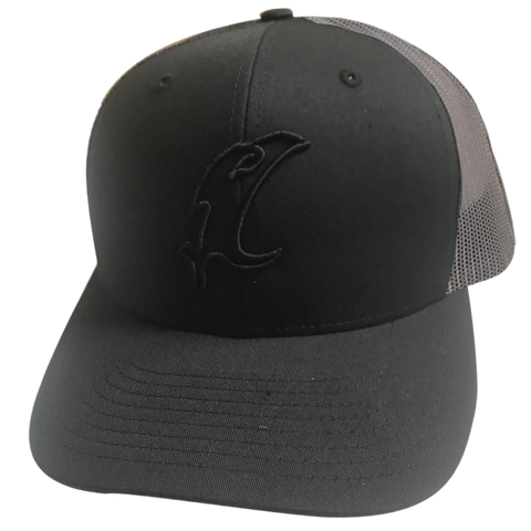 "Vic" Outline Black & Charcoal Adjustable Hat