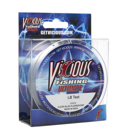 Vicious Ultimate Clear-Blue Fluorescent Mono - 17 Lb Test