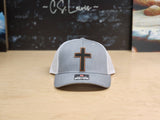 Richardson 112 Trucker Cap - Grey with White Mesh and Brown