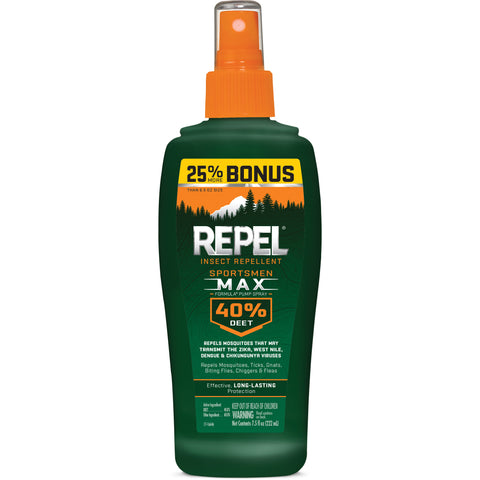 Repel Sportsmen Max Formula Insect Repellent, 6oz Pump Spray, 40% DEET