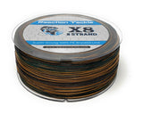 Reaction Tackle X8 Braided Fishing Line- Green Camo 8 Strand