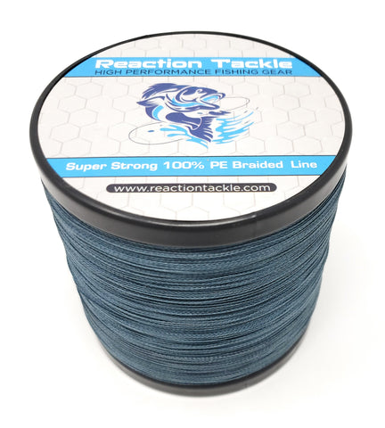low vis braided fishing line Reaction Tackle - Low-Vis Gray pending construction of 8 fibres (7 HMPE Dyneema plus 1 Patent Pending GORE Performance Fibre) and 32 weaves (pics) per inch Berkley FORWARD Finesse Braid -
