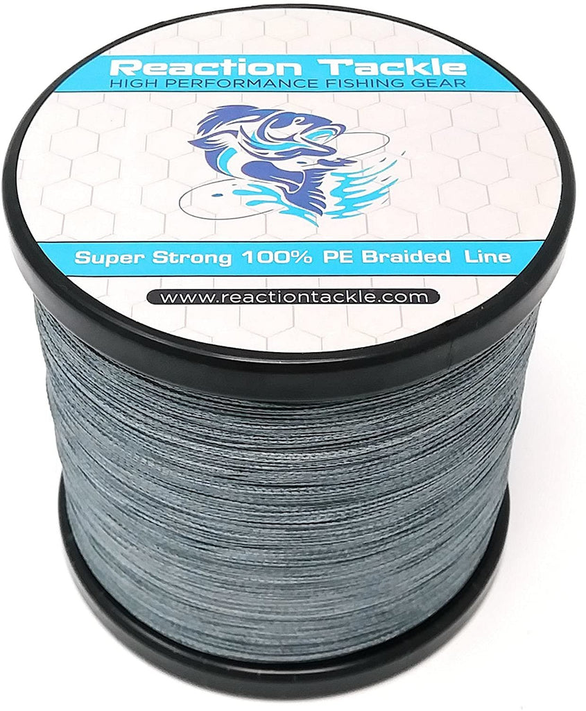 braided line for bass fishing Reaction Tackle Braided Fishing Line- Gray