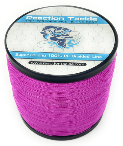Reaction Tackle Braided Fishing Line - Pink Reaction Tackle Braided Fishing Line - Pink