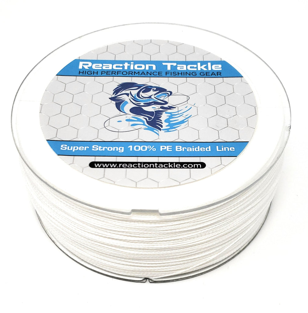 Reaction Tackle Braided Fishing Line- White | Bass Capital Tackle Reaction Tackle Braided Fishing Line- White | Bass Capital Tackle